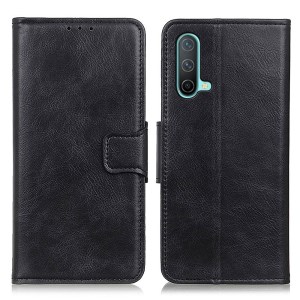 Crazy Horse Texture Wallet Design Full Protection Pu Leather Stand Protector for ONEPLUS Nord CE 5G - Black