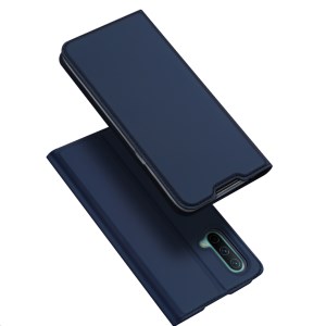 Dux Ducis Skin Pro Series Pu Leather Coated Tpu Phone Case Shell with Stand and Card Slot for ONEPLUS Nord CE 5G - Blue