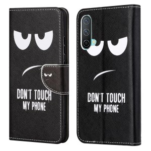 CROSS Texture Pattern Printing Wallet Stand Pu Leather Phone Cover for OnePlus Nord CE 5G - Eyes