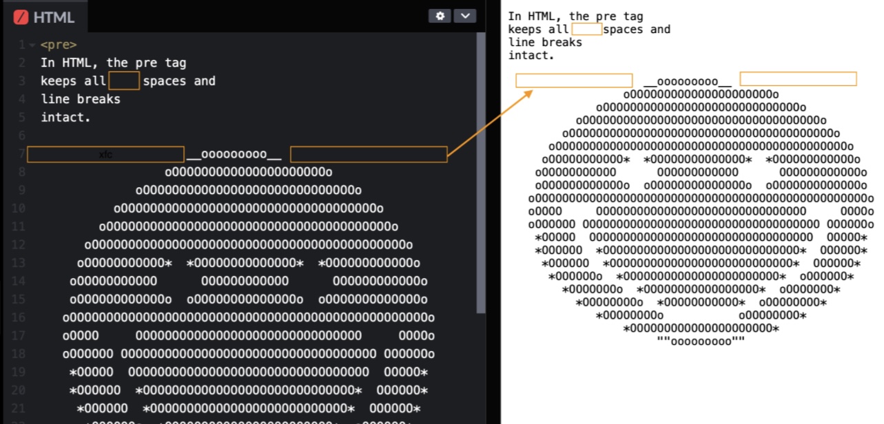 Insert spaces or adjust spacing in HTML headers 1